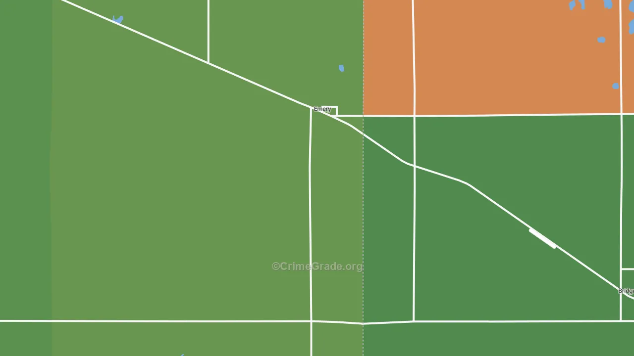 Emery, SD Map of Vehicle Theft Rates