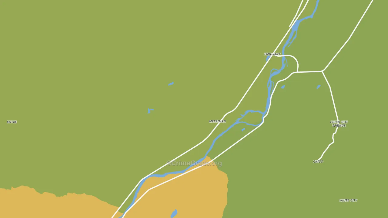 Emigrant, MT Map of Vehicle Theft Rates