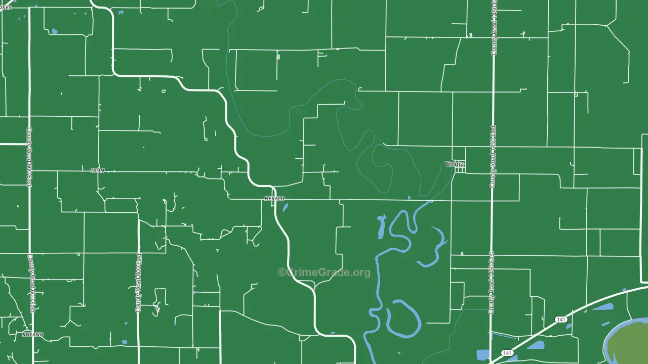 Emma, IL Map of Vehicle Theft Rates