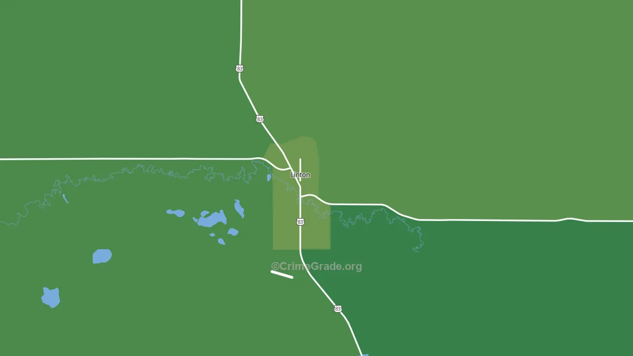 Emmons County, ND Map of Vehicle Theft Rates