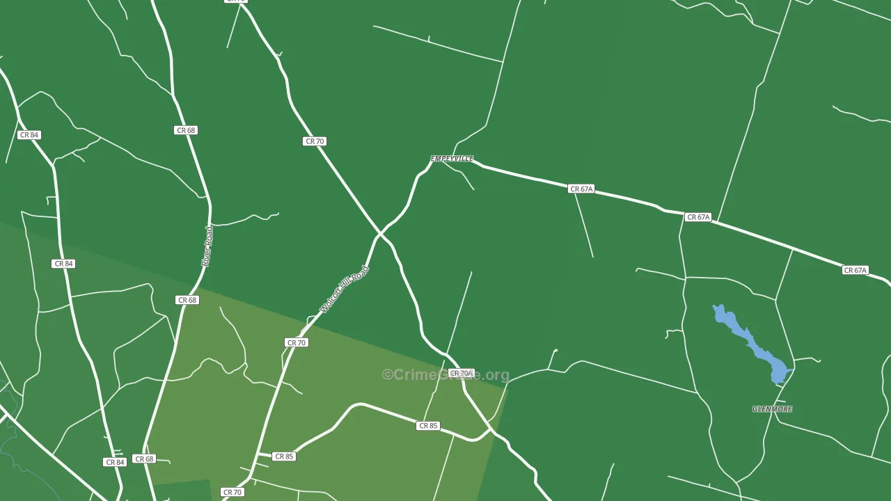 Empeyville, NY Map of Vehicle Theft Rates