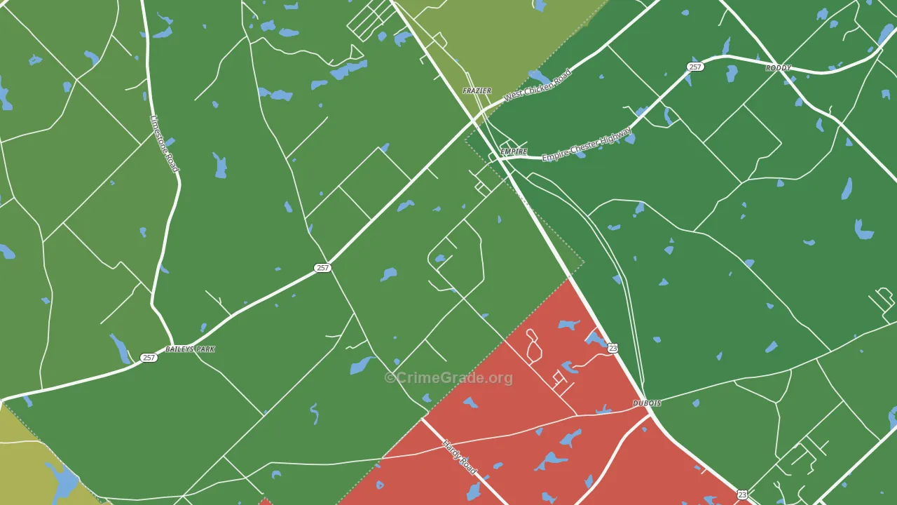 Empire, GA Map of Vehicle Theft Rates