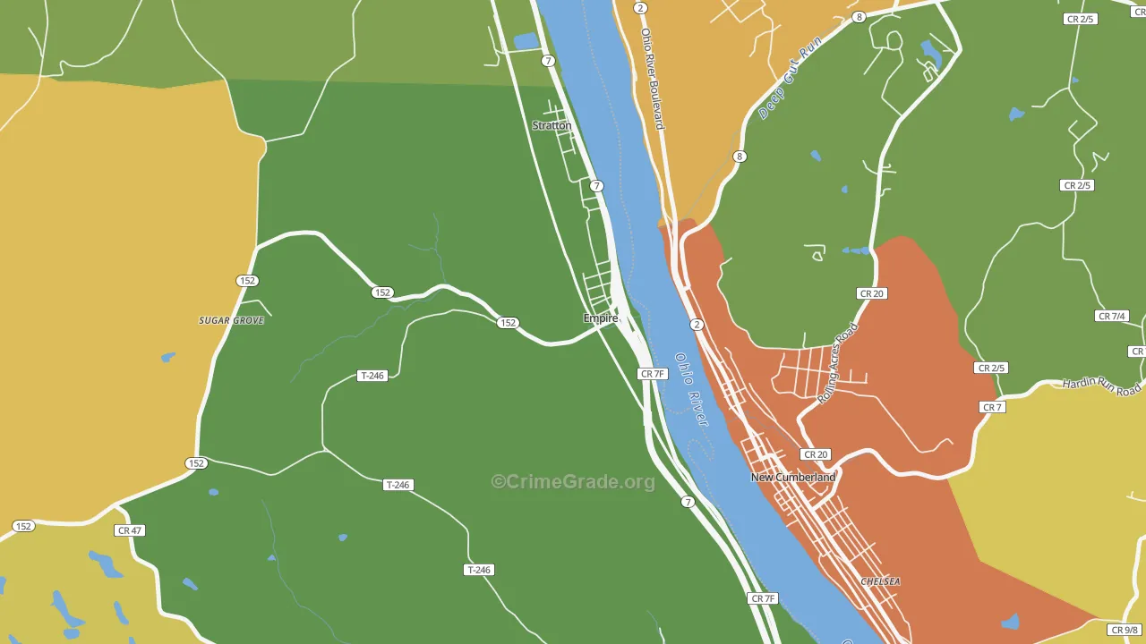 Empire, OH Map of Vehicle Theft Rates