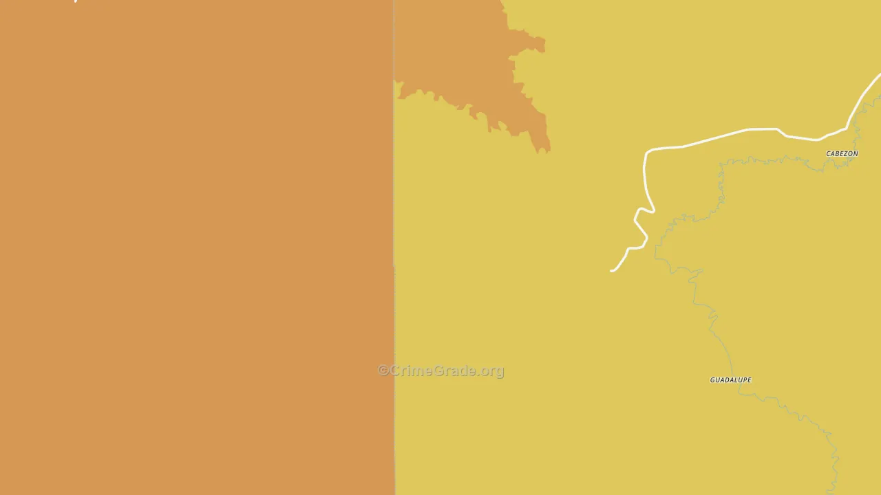 Encinal, NM Map of Vehicle Theft Rates