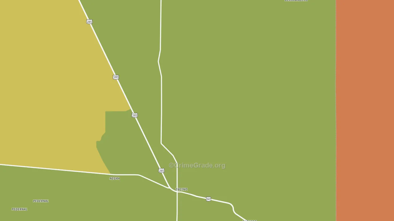 Encino, NM Map of Vehicle Theft Rates