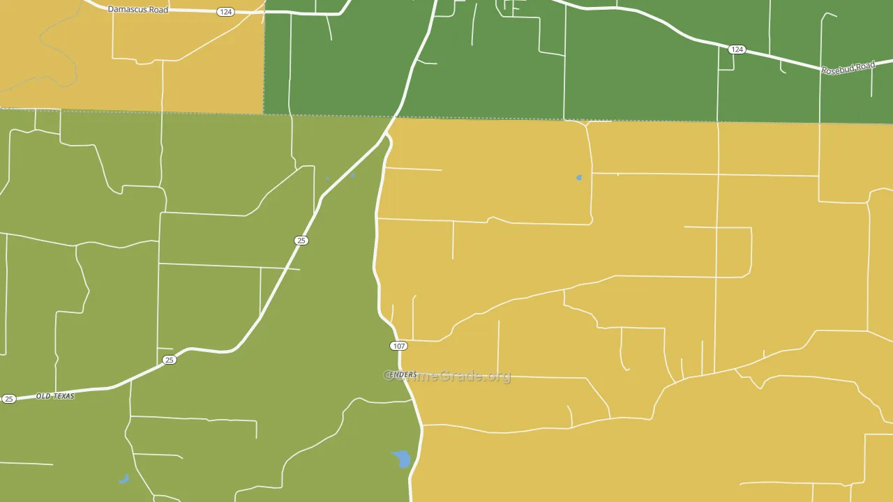 Enders, AR Map of Vehicle Theft Rates
