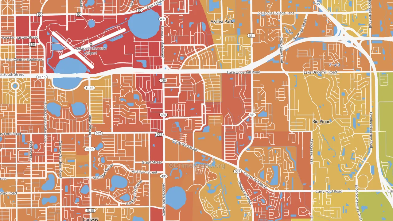 Englewood Park, Orlando, FL Map of Vehicle Theft Rates