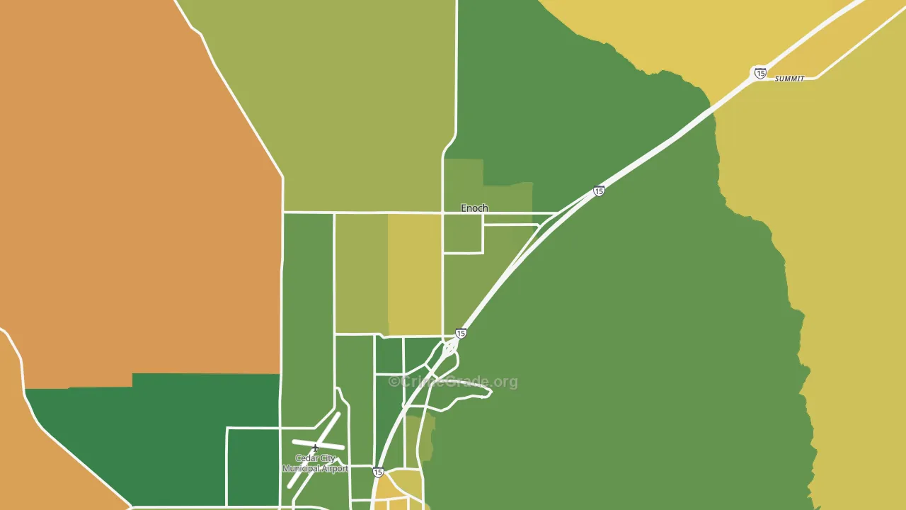 Enoch, UT Map of Vehicle Theft Rates
