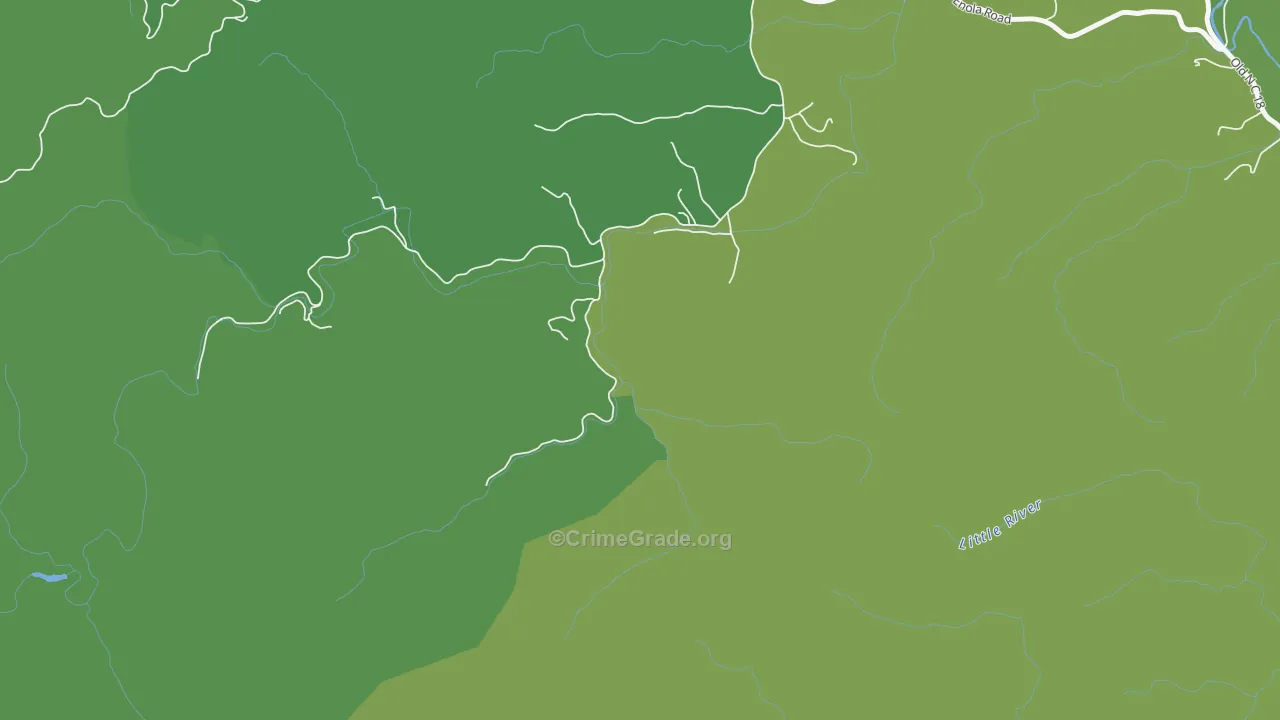 Enola, NC Map of Vehicle Theft Rates