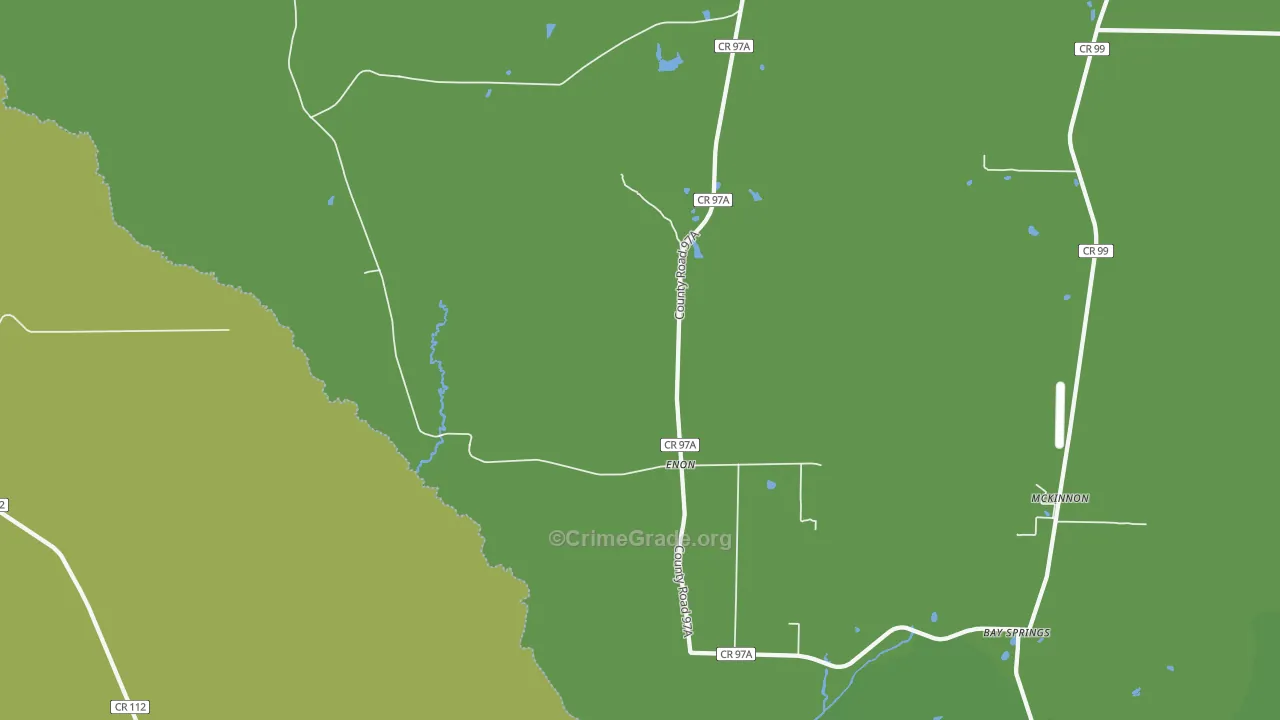 Enon, FL Map of Vehicle Theft Rates