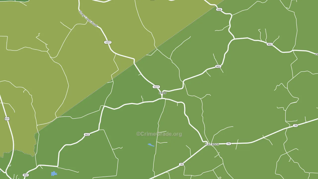 Enon, KY Map of Vehicle Theft Rates