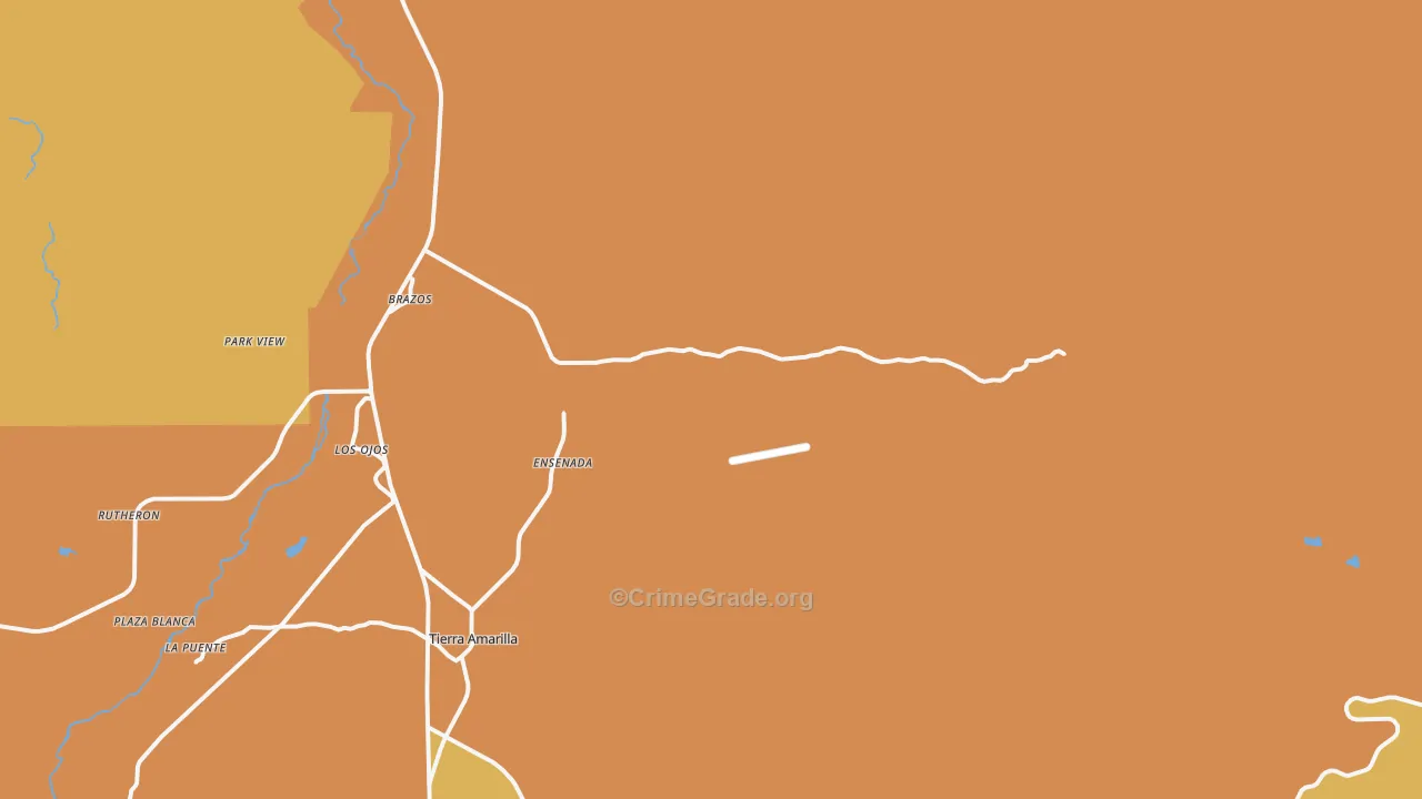 Ensenada, NM Map of Vehicle Theft Rates