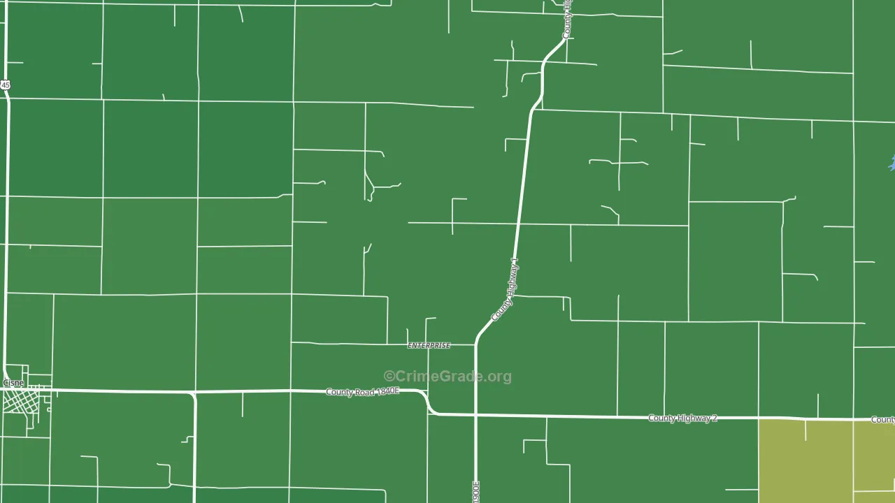 Enterprise, IL Map of Vehicle Theft Rates