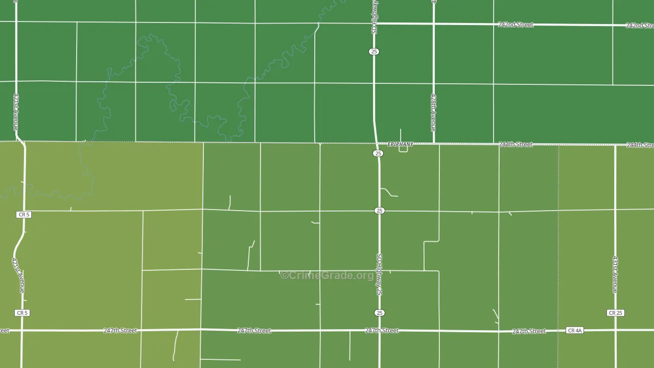 Epiphany, SD Map of Vehicle Theft Rates