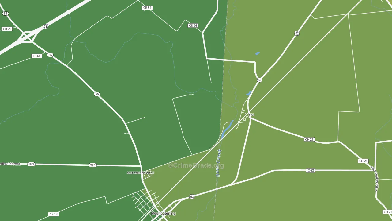 Era, OH Map of Vehicle Theft Rates