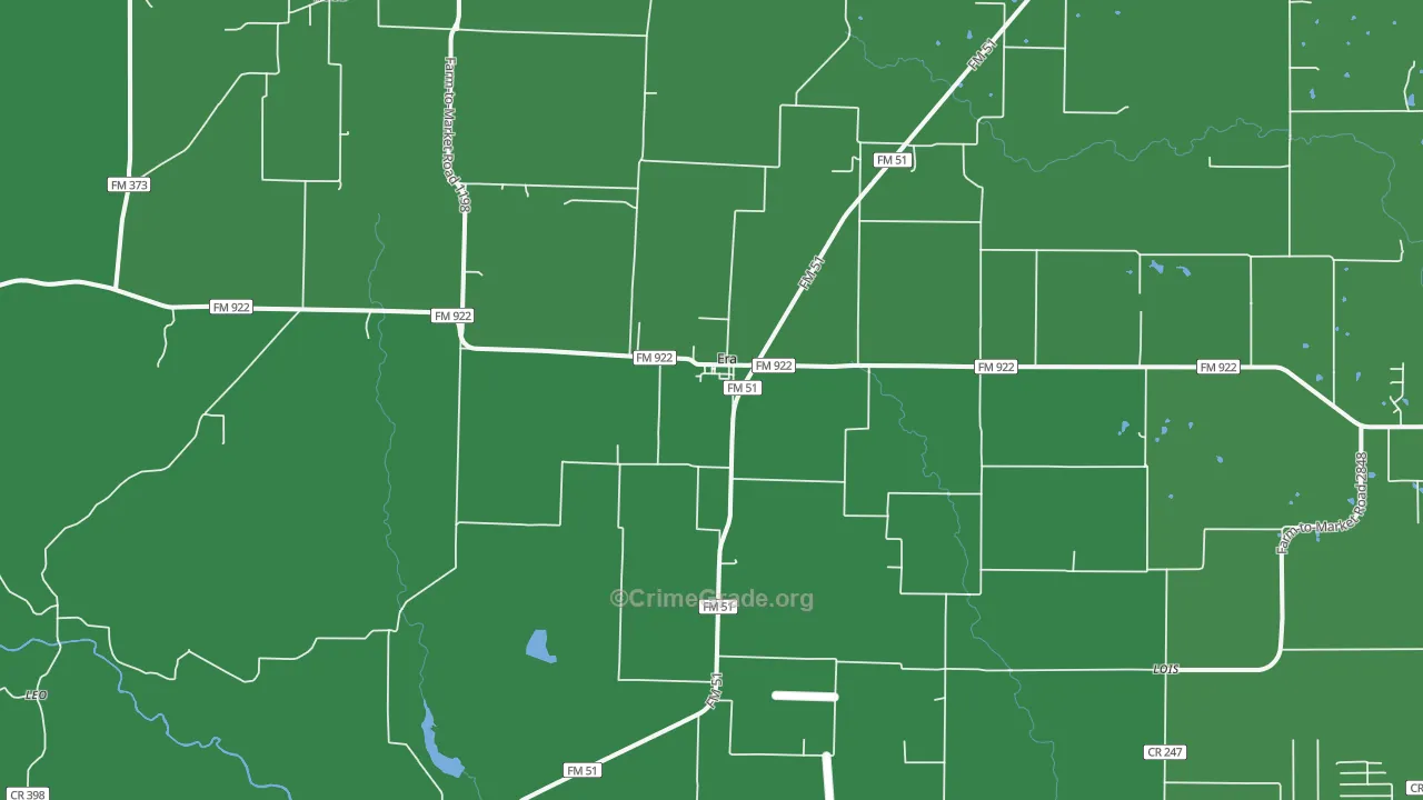 Era, TX Map of Vehicle Theft Rates