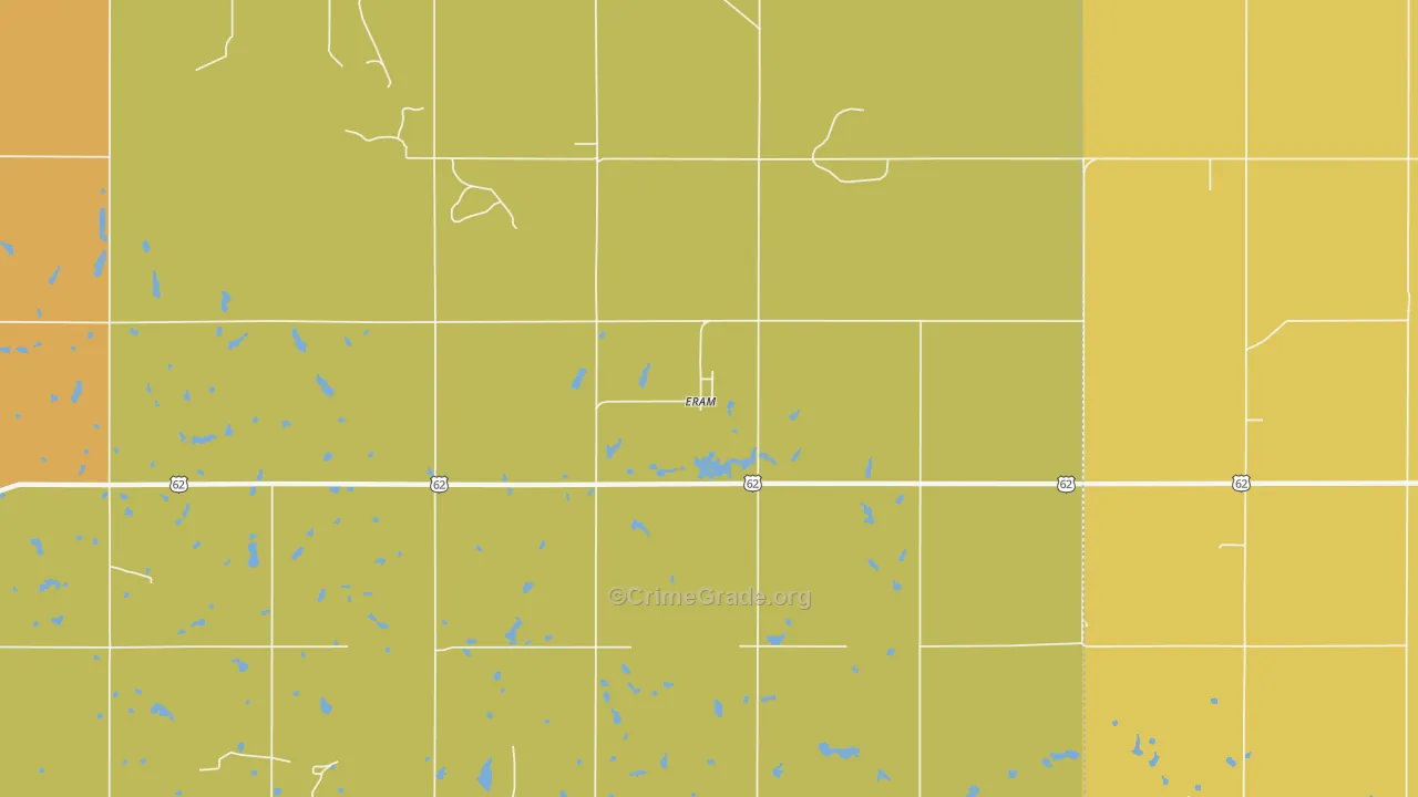 Eram, OK Map of Vehicle Theft Rates