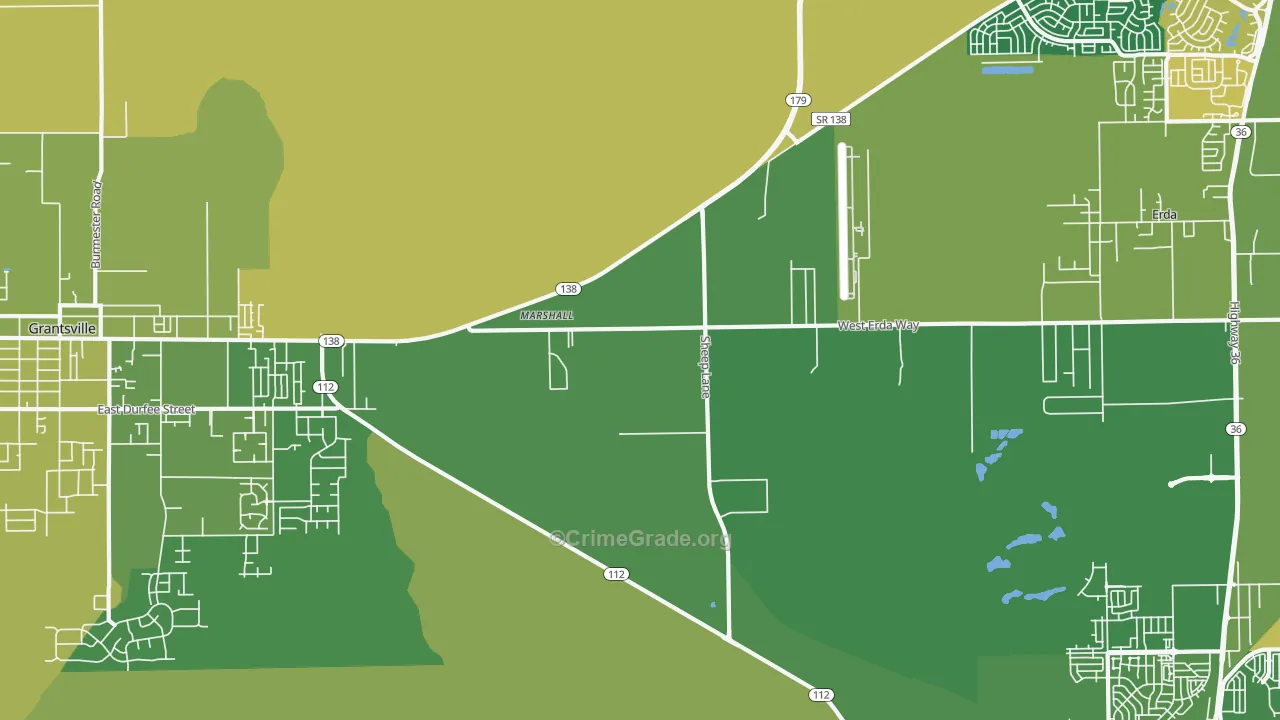 Erda, UT Map of Vehicle Theft Rates