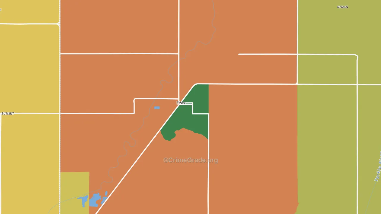 Essex, IA Map of Vehicle Theft Rates