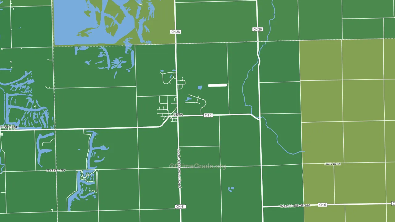 Essex, IL Map of Vehicle Theft Rates