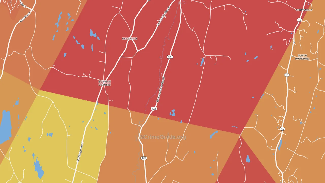 Essex Junction, VT Map of Vehicle Theft Rates