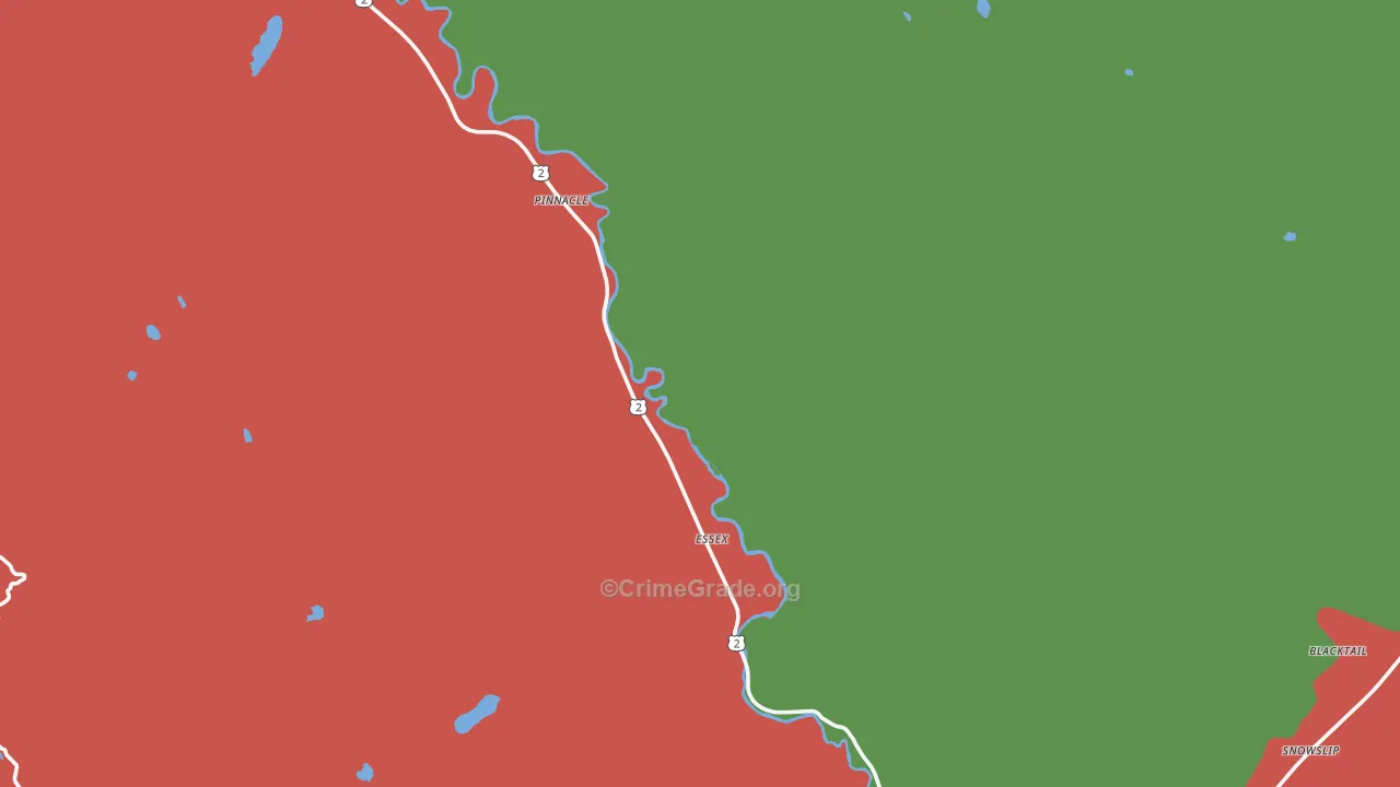 Essex, MT Map of Vehicle Theft Rates
