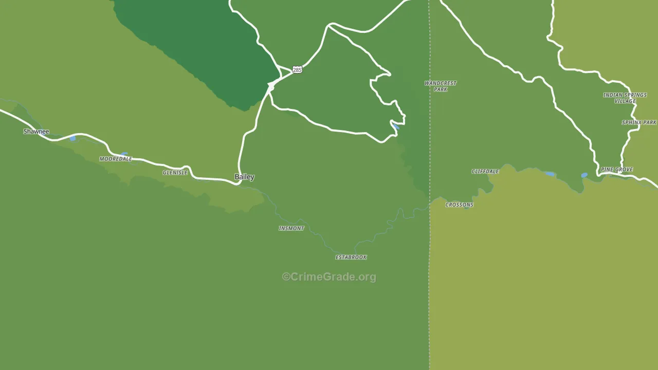 Estabrook, CO Map of Vehicle Theft Rates