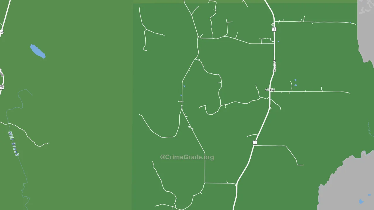 Estabrook Settlement, ME Map of Vehicle Theft Rates