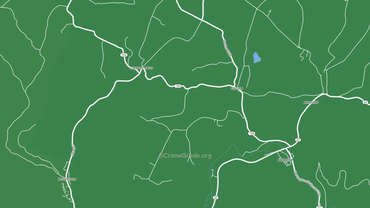 Estella, PA Map of Vehicle Theft Rates