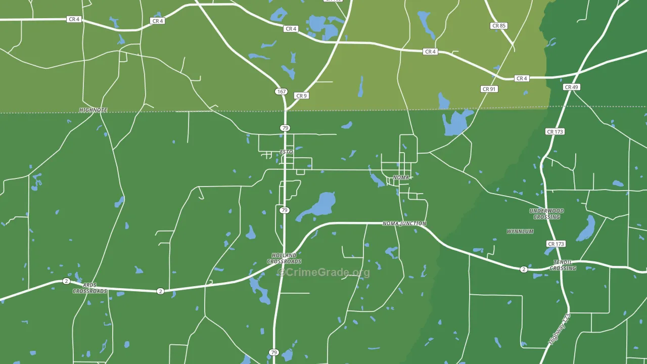 Esto, FL Map of Vehicle Theft Rates