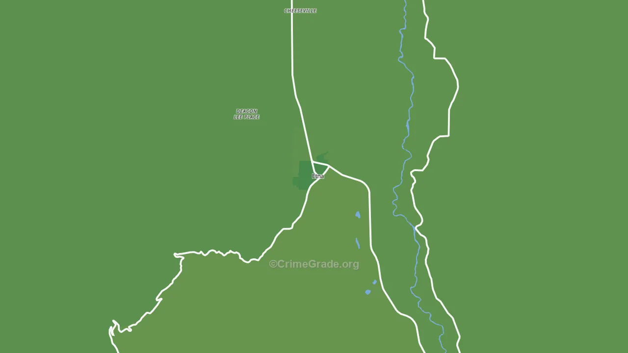 Etna, CA Map of Vehicle Theft Rates