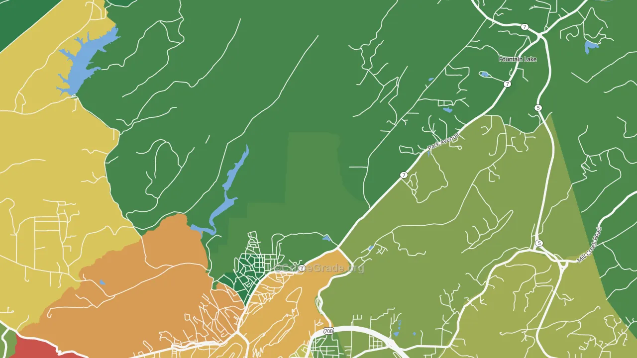 Euclid Heights, AR Map of Vehicle Theft Rates