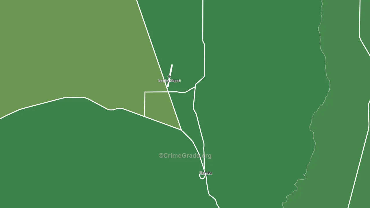 Eureka, NV Map of Vehicle Theft Rates