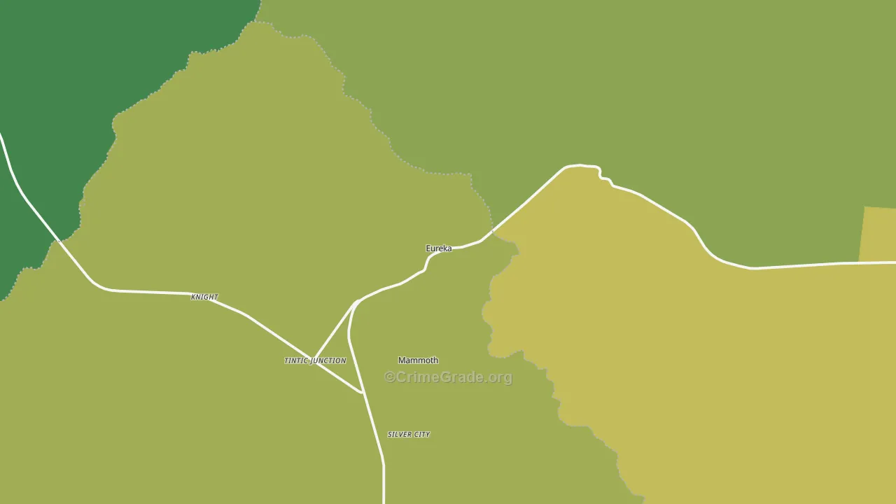 Eureka, UT Map of Vehicle Theft Rates