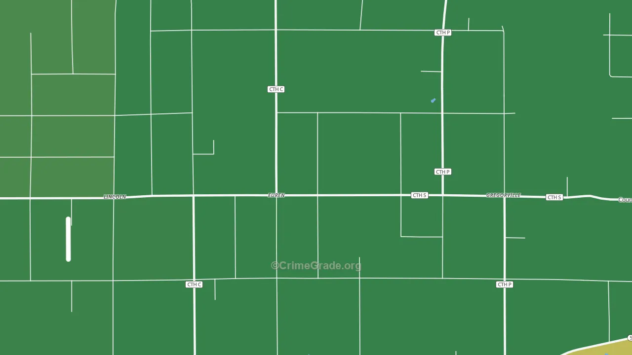 Euren, WI Map of Vehicle Theft Rates