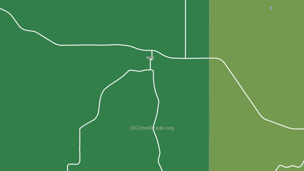 Eustis, NE Map of Vehicle Theft Rates