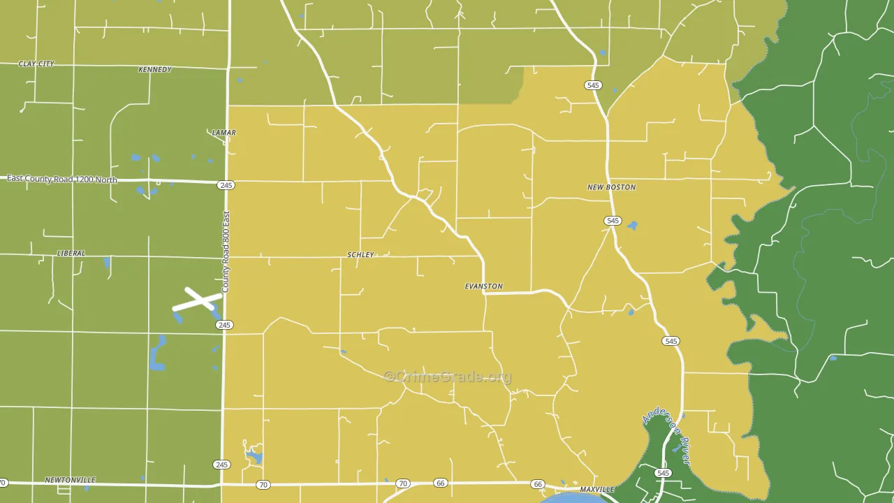 Evanston, IN Map of Vehicle Theft Rates