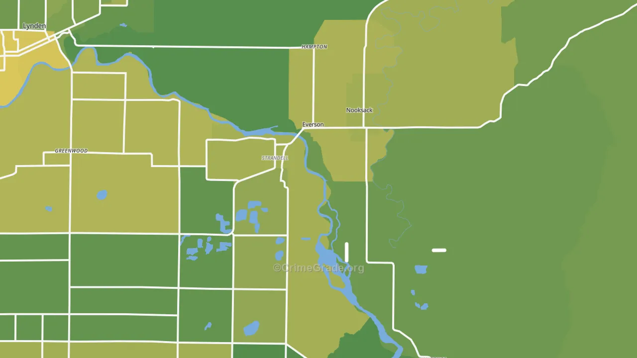 Everson, WA Map of Vehicle Theft Rates