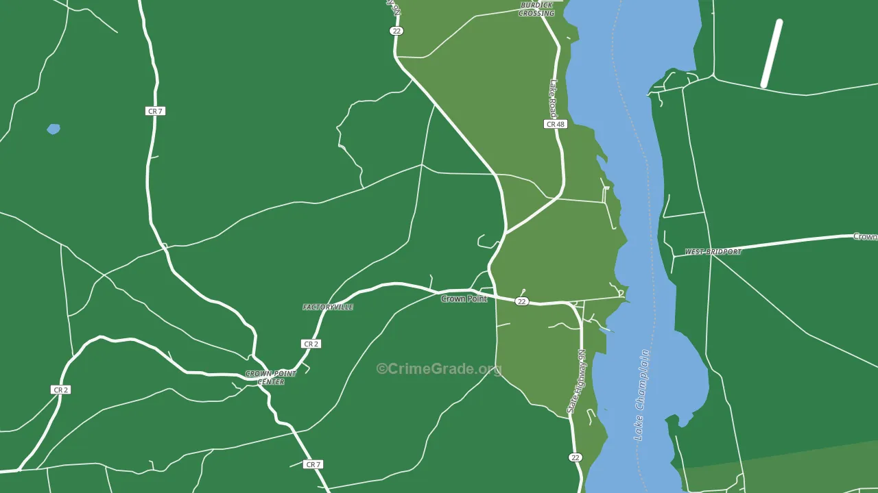 Factoryville, NY Map of Vehicle Theft Rates