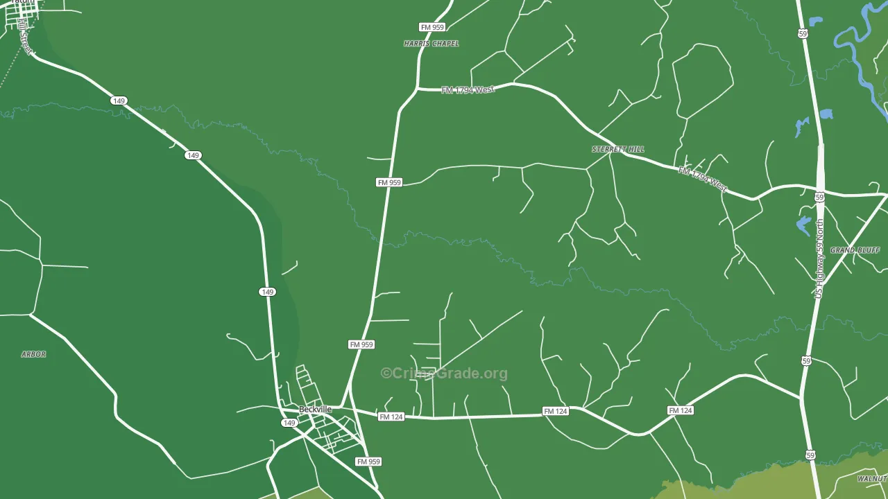 Fair Play, TX Map of Vehicle Theft Rates