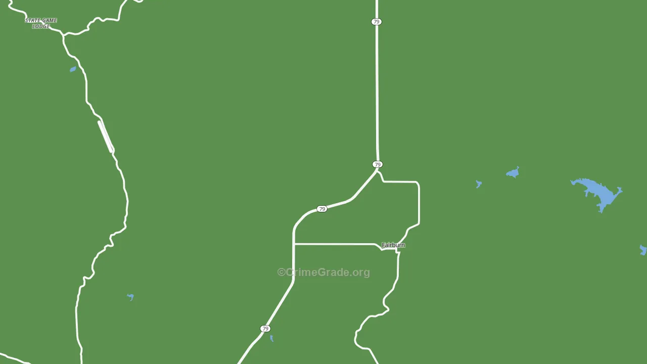Fairburn, SD Map of Vehicle Theft Rates