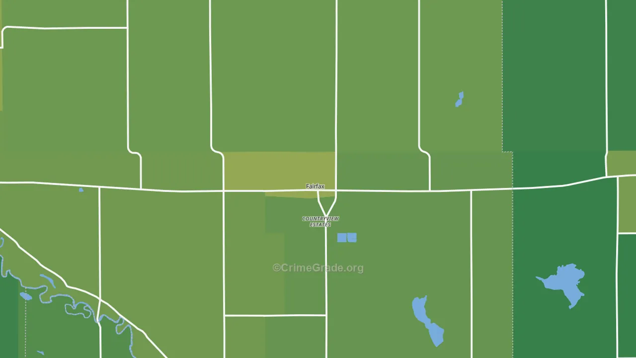 Fairfax, MN Map of Vehicle Theft Rates