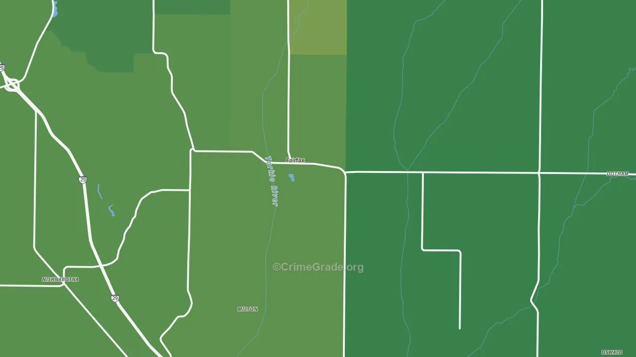 Fairfax, MO Map of Vehicle Theft Rates