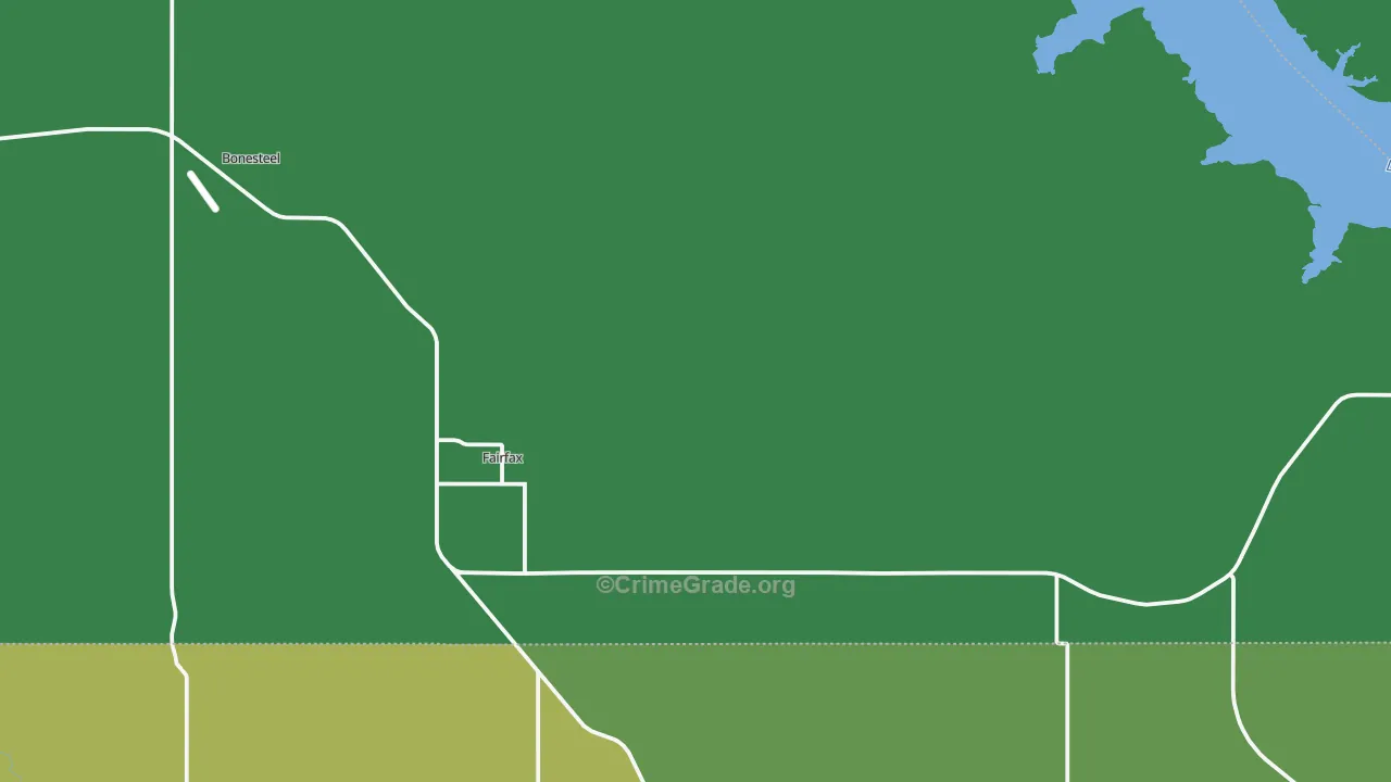 Fairfax, SD Map of Vehicle Theft Rates