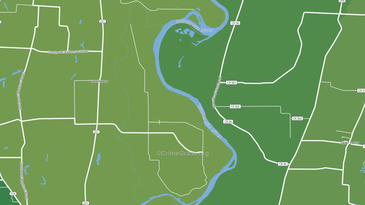 Fairfield, OR Map of Vehicle Theft Rates
