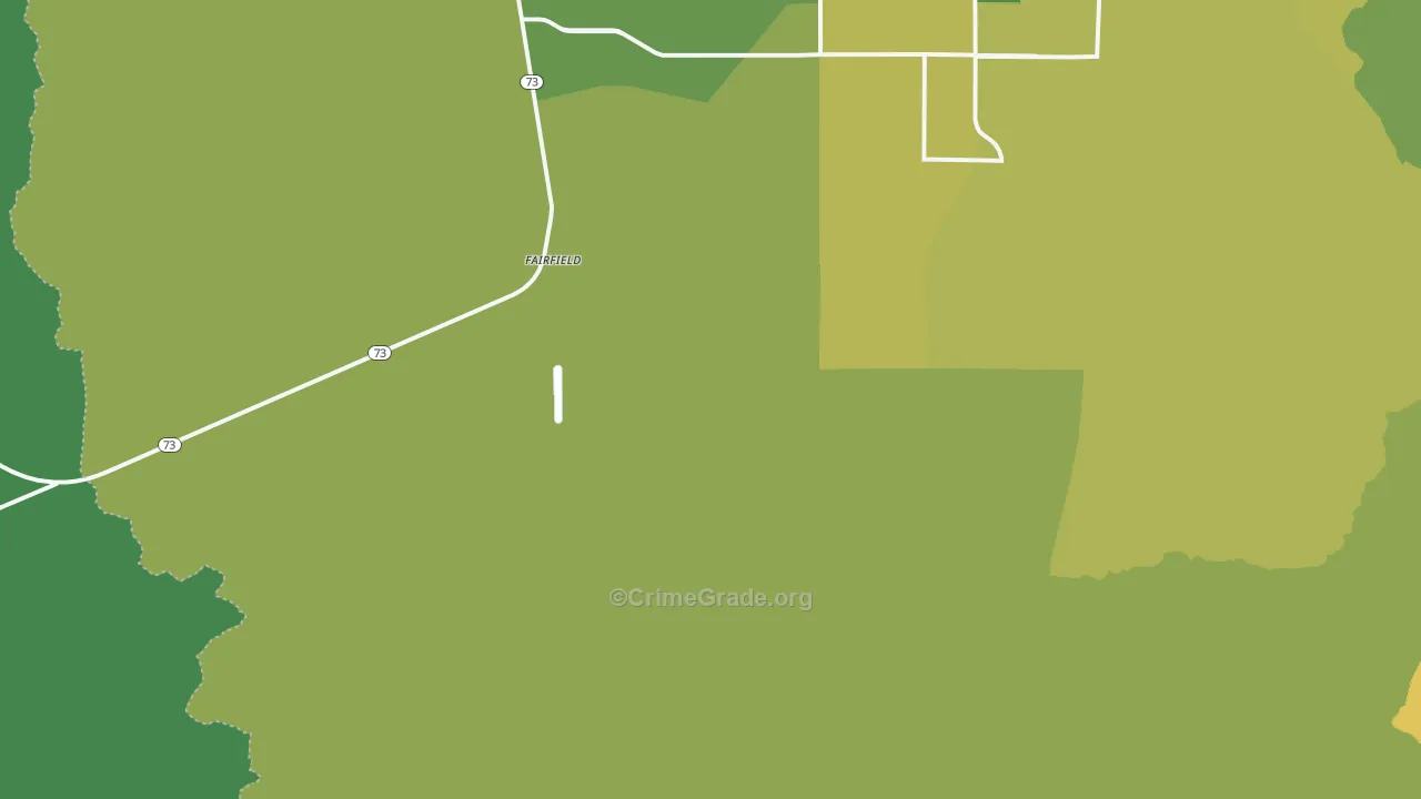 Fairfield, UT Map of Vehicle Theft Rates