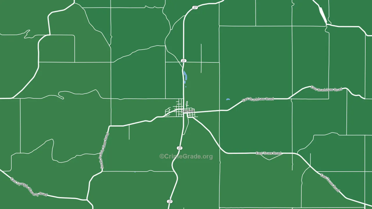 Fairfield, WA Map of Vehicle Theft Rates