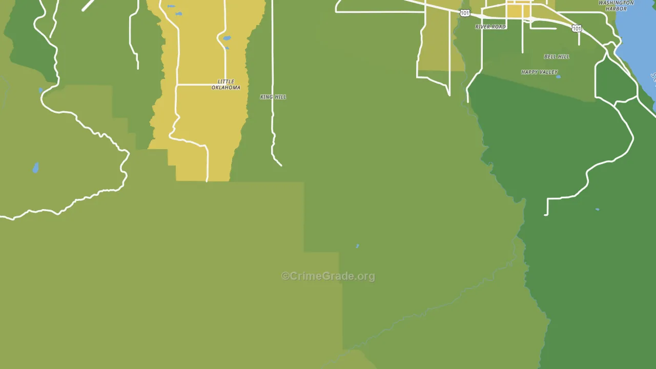 Fairholm, WA Map of Vehicle Theft Rates