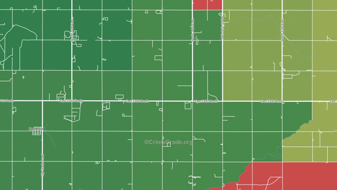 Fairview, ID Map of Vehicle Theft Rates