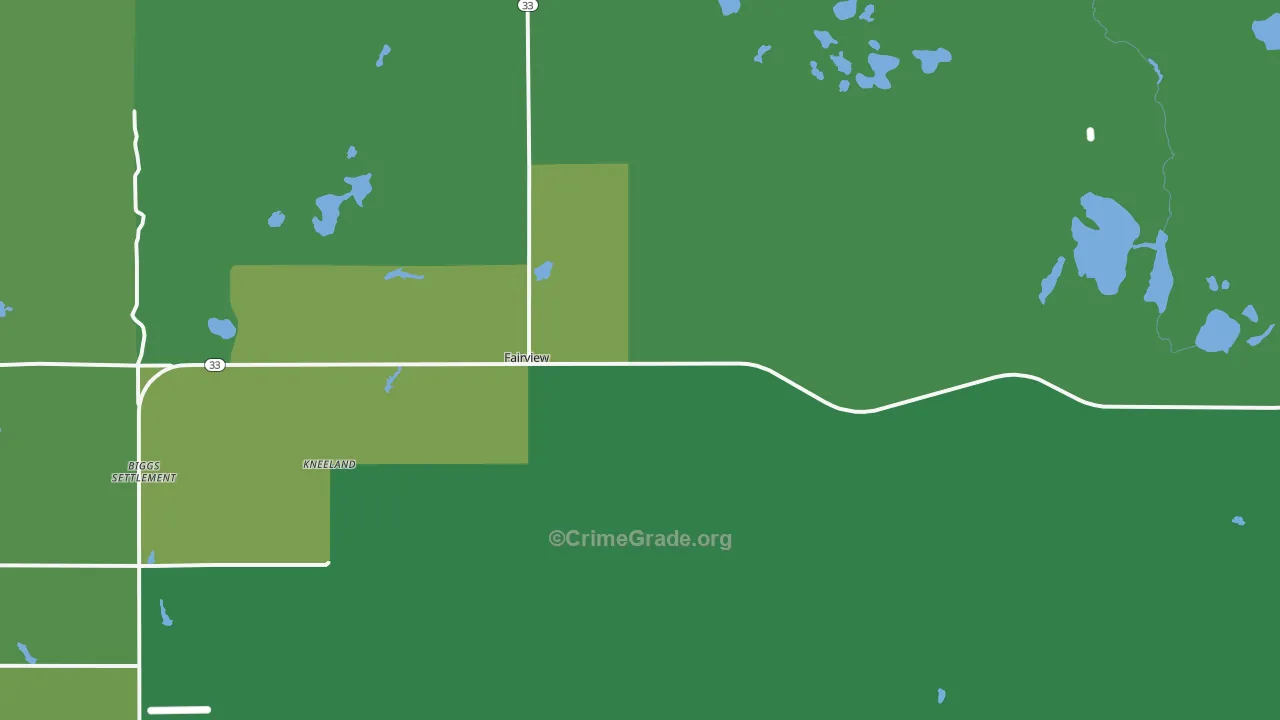 Fairview, MI Map of Vehicle Theft Rates